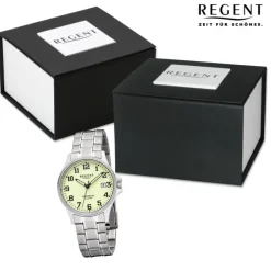 Regent Herren Armbanduhr Analog Metallarmband silber URF1280