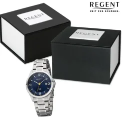 Regent Herren Armbanduhr Analog Metallarmband silber URF1287