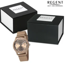 Regent Herren Armbanduhr Analog Nylonarmband braun schwarz URBA732