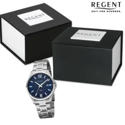 Regent Herren Armbanduhr Analog Metallarmband silber URF1526
