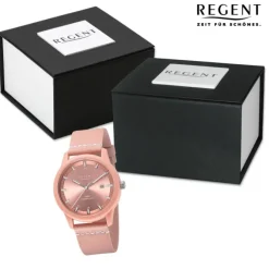 Regent Herren Armbanduhr Analog Nylonarmband rosa weiß URBA733