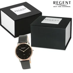 Regent Herren Armbanduhr Analog Lederarmband schwarz UR1094069