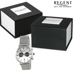 Regent Herren Armbanduhr Analog Metallarmband silber UR1151500