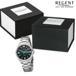 Regent Herren Armbanduhr Analog Metallarmband silber URF1529