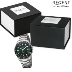 Regent Herren Armbanduhr Analog Metallarmband silber URBA754