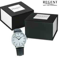 Regent Herren Armbanduhr Analog Lederarmband schwarz UR1011583