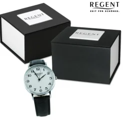 Regent Herren Armbanduhr Analog Lederarmband schwarz UR1011584