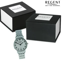 Regent Herren Armbanduhr Analog Metallarmband silber UR1011587