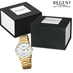 Regent Herren Armbanduhr Analog Metallarmband gold URGM2301