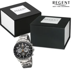Regent Herren Armbanduhr Analog Metallarmband silber URBA831