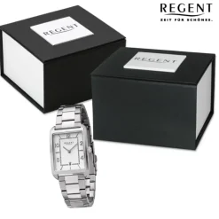Regent Herren Armbanduhr Analog Metallarmband silber URF1290