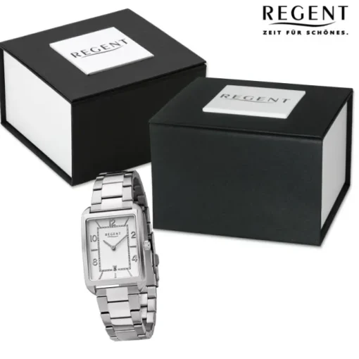 Regent Herren Armbanduhr Analog Metallarmband silber URF1290