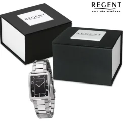 Regent Herren Armbanduhr Analog Metallarmband silber URF1292
