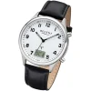 Regent Herren Funkuhr Analog-Digital FR-277 Funk-Uhr Leder schwarz URBA446