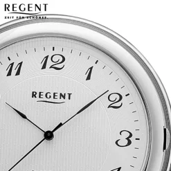 Regent Herren Quarzwerk Taschenuhren silber verchromt URP021