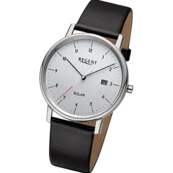 Regent Herren Solaruhr Analog Lederarmband schwarz URF1546