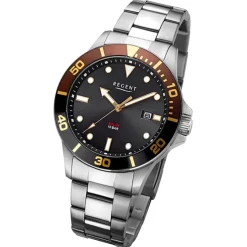 Regent Herren Solaruhr Analog Metallarmband silber URF1545