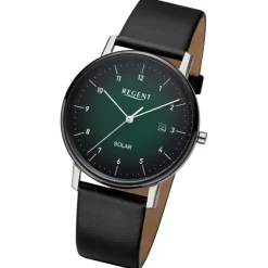 Regent Herren Solaruhr Analog Lederarmband schwarz URF1548