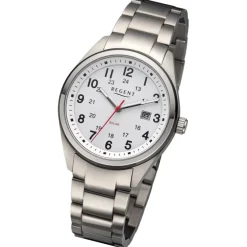 Regent Herren Solaruhr Analog Metallarmband grau URF1539