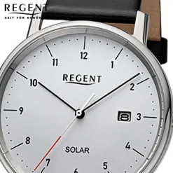 Regent Herren Solaruhr Analog Lederarmband schwarz URF1546