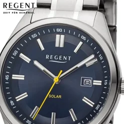 Regent Herren Solaruhr Analog Metallarmband silber URF1541