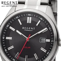 Regent Herren Solaruhr Analog Metallarmband silber URF1540