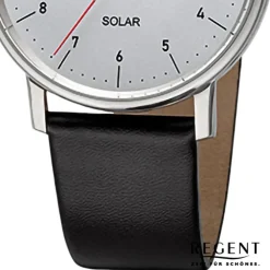 Regent Herren Solaruhr Analog Lederarmband schwarz URF1546