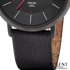 Regent Herren Solaruhr Analog Lederarmband schwarz UR1114106