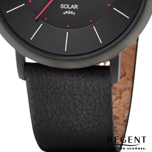 Regent Herren Solaruhr Analog Lederarmband schwarz UR1114106