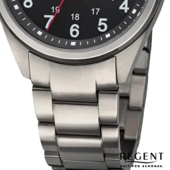 Regent Herren Solaruhr Analog Metallarmband grau URF1537