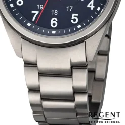 Regent Herren Solaruhr Analog Metallarmband grau URF1538