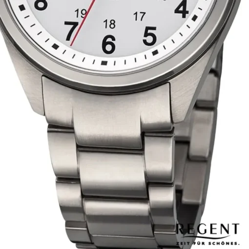 Regent Herren Solaruhr Analog Metallarmband grau URF1539