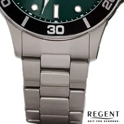 Regent Herren Solaruhr Analog Metallarmband silber URF1544