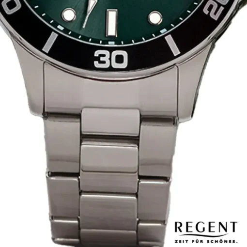 Regent Herren Solaruhr Analog Metallarmband silber URF1544