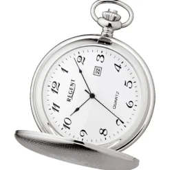 Regent Herren Taschenuhr Analog Gehäuse silber URP739