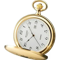 Regent Herren Taschenuhr Analog Gehäuse gold URP740