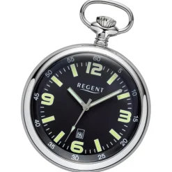 Regent Herren Taschenuhr Analog Gehäuse silber URP742