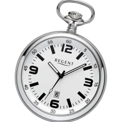 Regent Herren Taschenuhr Analog Gehäuse silber URP743
