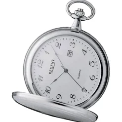 Regent Herren Taschenuhr Analog Gehäuse silber URP751