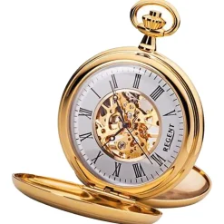 Regent Herren Taschenuhr Analog Gehäuse gold URP701