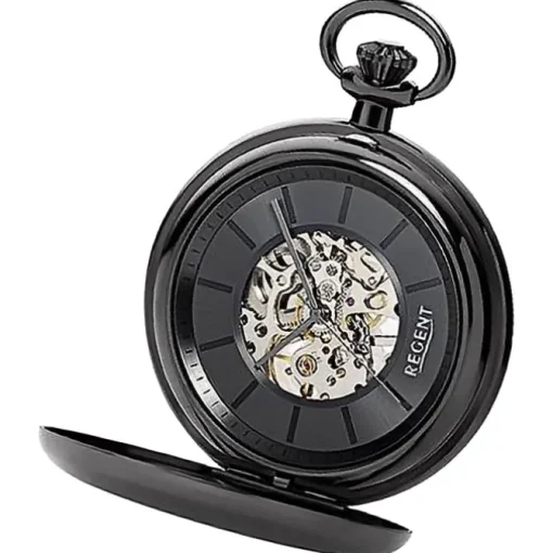 Regent Herren Taschenuhr Analog Gehäuse schwarz URP710