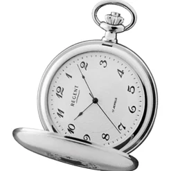 Regent Herren Taschenuhr Analog Gehäuse silber URP713