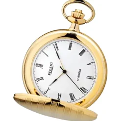 Regent Herren Taschenuhr Analog Gehäuse gold URP719