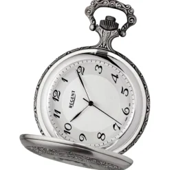 Regent Herren Taschenuhr Analog Gehäuse grau URP722