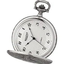 Regent Herren Taschenuhr Analog Gehäuse grau URP725