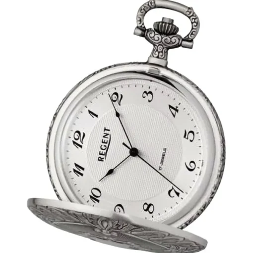 Regent Herren Taschenuhr Analog Gehäuse grau URP725
