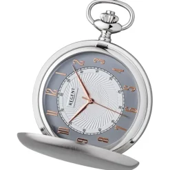 Regent Herren Taschenuhr Analog Gehäuse silber URP728