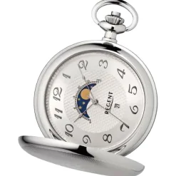 Regent Herren Taschenuhr Analog Gehäuse silber URP730