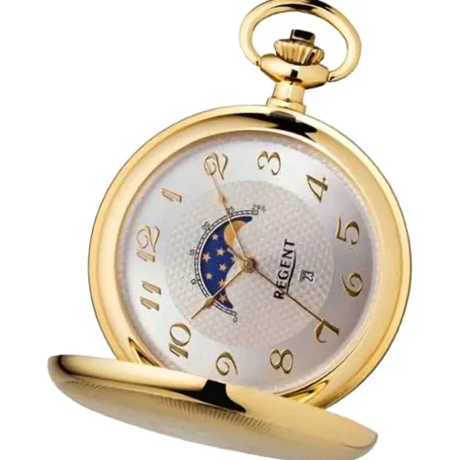 Regent Herren Taschenuhr Analog Gehäuse gold URP731