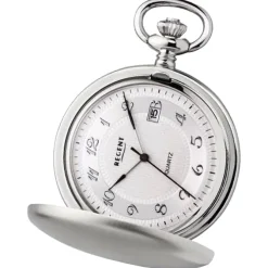 Regent Herren Taschenuhr Analog Gehäuse silber URP732